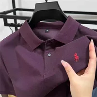 Polo homme imprimé à manches courtes 2026 – Nouvelle collection été, confortable, respirant, décontracté, T-shirt tendance pour affaires 6