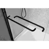 Shower Door 56-60 in W X 72 in H, Black Sliding Shower Glass Door Adjustable Semi Frameless Shower Door 3