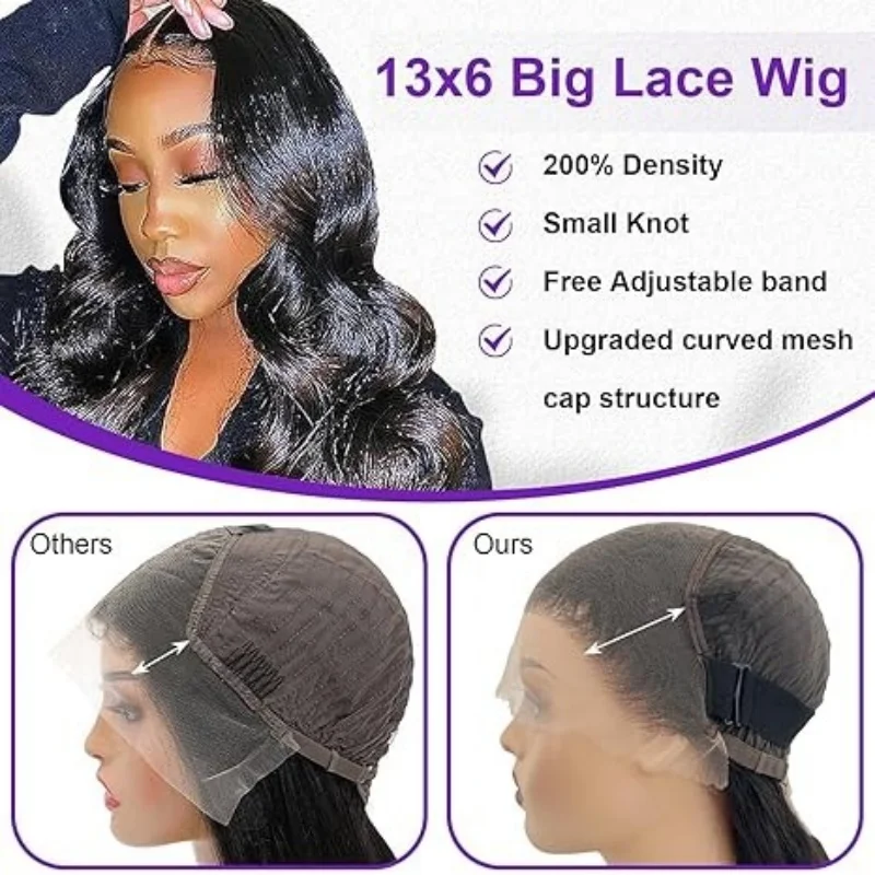 Body Wave Human Hair Wigs 13X6 Hd Lace Frontal Wig 250 Density 40 Inch Lace Front Human Hair Wigs Brazilian Wigs For Black Women