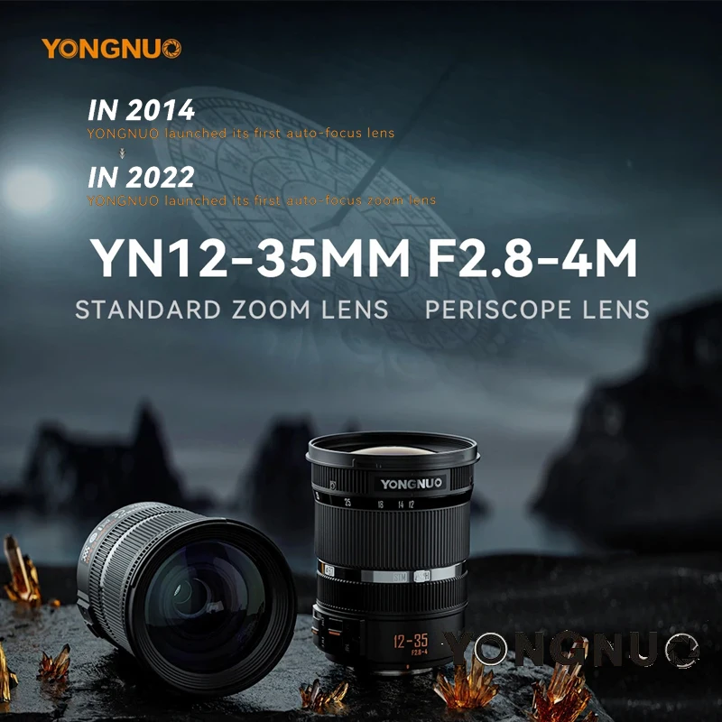 Obiettivo Per Fotocamera Yongnuo Yn12-35Mm F2.8-4M 4/3 Zoom Interno Dsm Af Close Up Per Montaggio M4/3 Panasonic Olympus G95 Gf9 Gx9