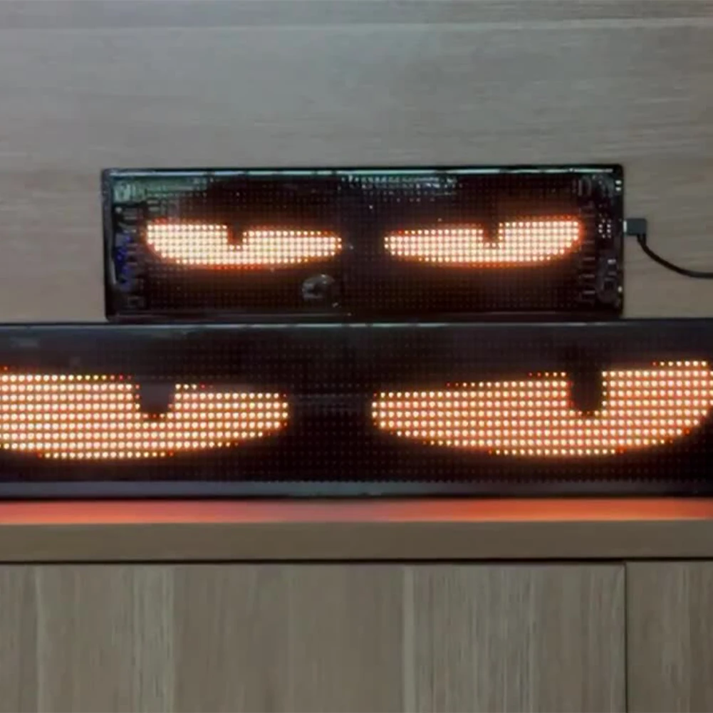 LED Matrix Pixel Panel Scrolling Sign RGB Light Advertising Car Sign Lamp App Control Flexible DIY Animation Display Screen Lamp 4