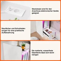 Современная тумбочка - компактная прикроватная тумбочка с подсветкой, 3-слойная узкая прикроватная тумбочка, роскошные небольшие помещения для спальни — изображение 2