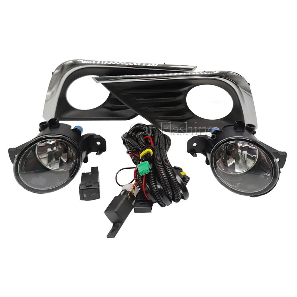 Front Bumper Fog Lights W Chrome Trim BezelSwitch Jamaica Front Bumper Fog Lights W Chrome Trim BezelSwitch Jamaica