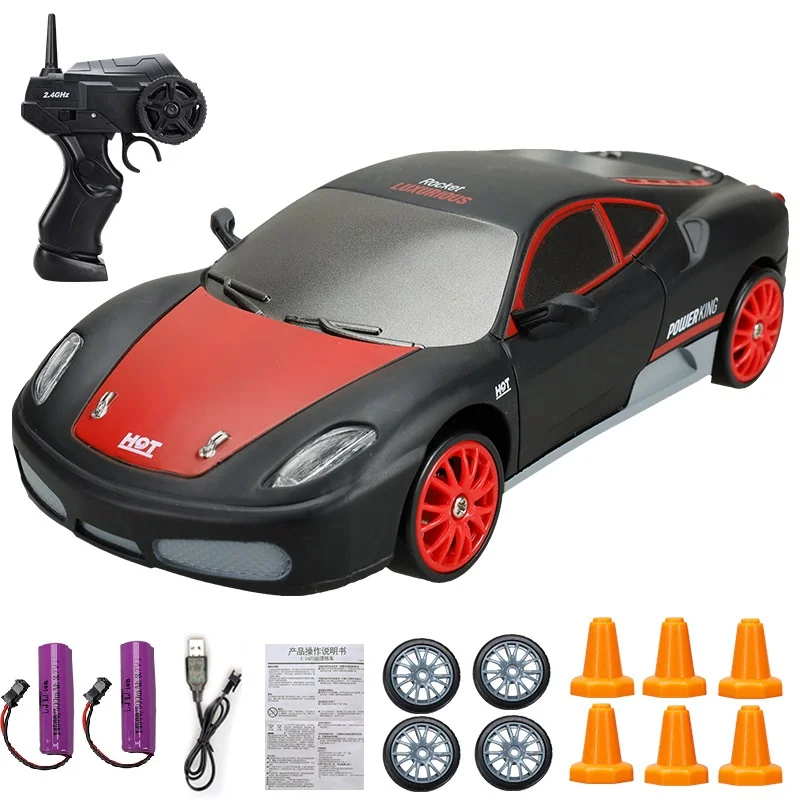 thumbnail image 1 of Coche teledirigido de control remoto 2,4 G con tracción en las 4 ruedas, modelo GTR AE86, coche de carreras a control remoto, juguete para niños, regalos de Navidad, 1 of 5