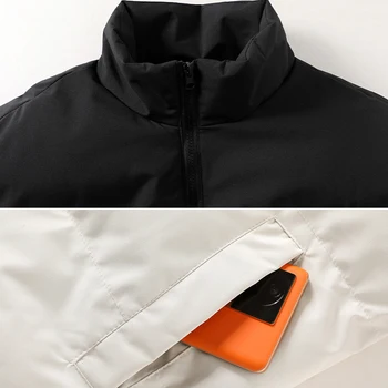 خريف شتاء جديد المرقعة سترات للجنسين الدافئة الحرارية سميكة معطف مبطّن الرجال سترة غير رسمية معاطف الكورية موضة الخبز سترة القمم 5