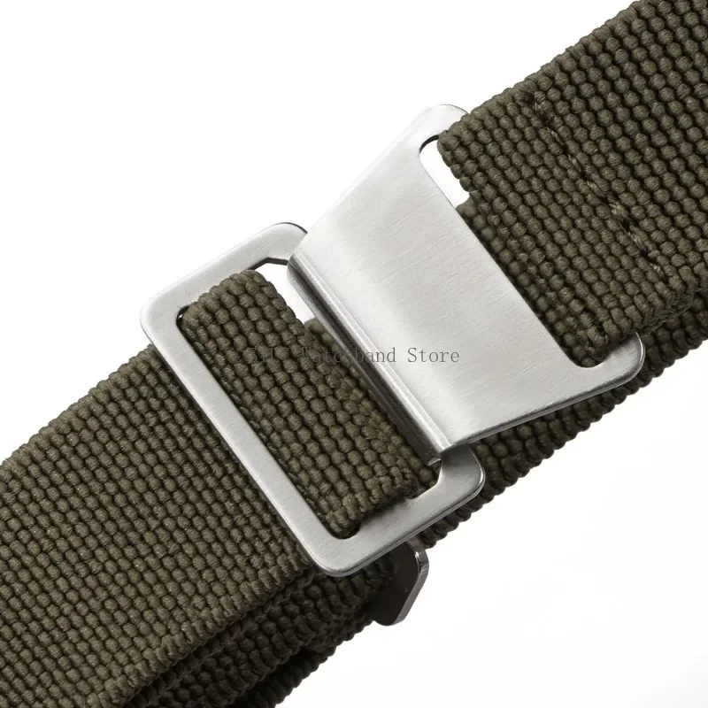 French Troops Parachute Elastic Nylon Braided Watch Band - Soft Sport Wristbelt