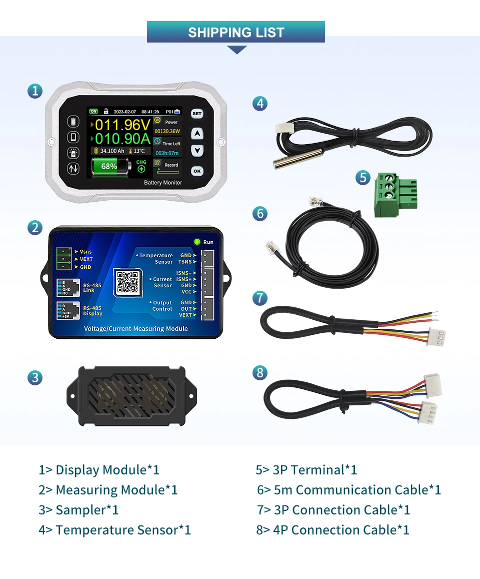 Bluetooth Battery Monitor KH110F KH140F KH160F Voltage And Current Tester Capaci