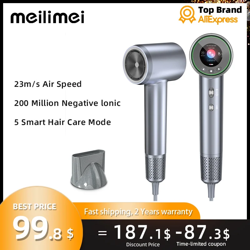 110,000rpm Motor High-speed Hair Dryer Negative Ionic Hair Care Blow Drier For Women 1600w Professional Quick Dry 59dB Low Noice