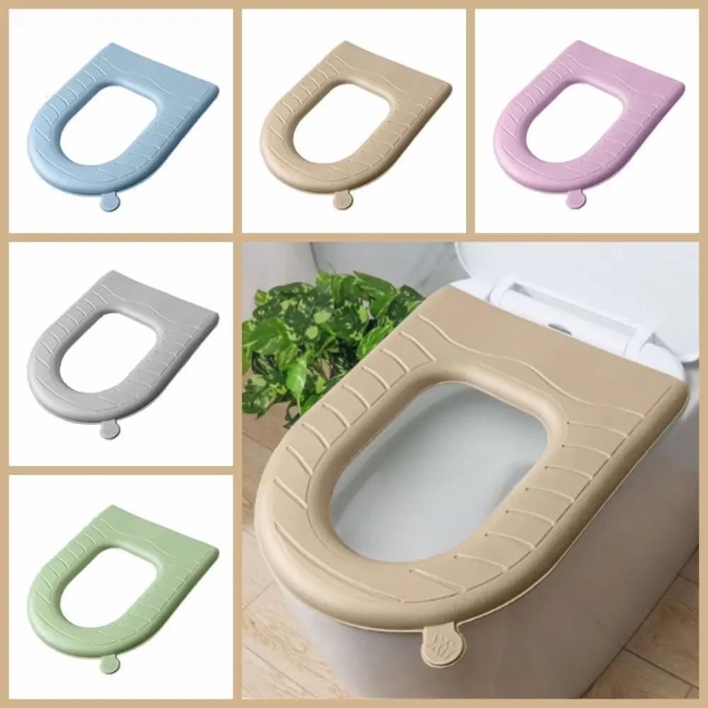 

With Handle EVA Toilet Seat Cover Washable Universal Reusable Closestool Mat Thicker Waterproof Toilet Seat Cushion Household