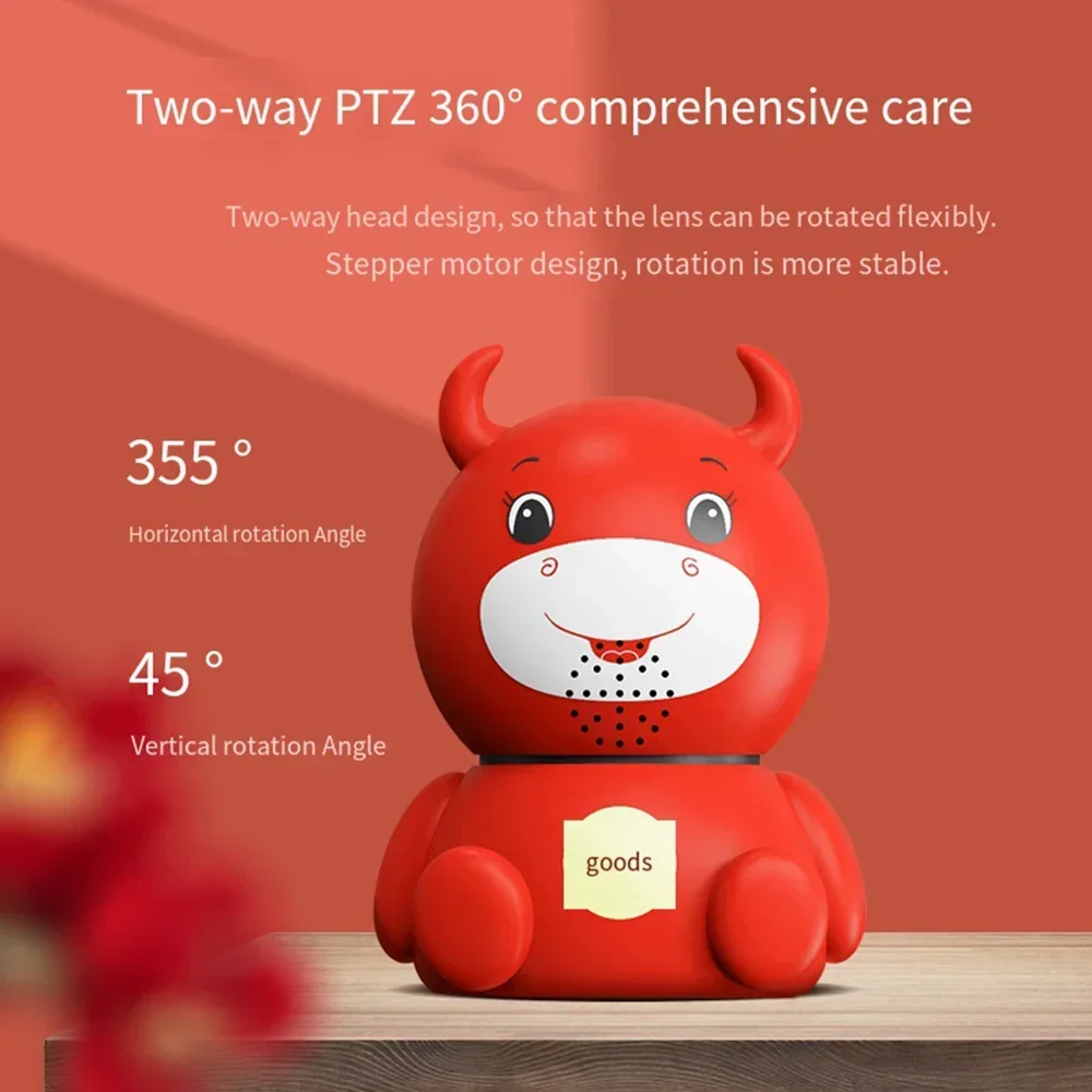 

Wifi Monitoring Camera Panoramic Monitor Remote Caregiver Teddy Bear Security Auto Tracking Surveillance Baby 360 Degree