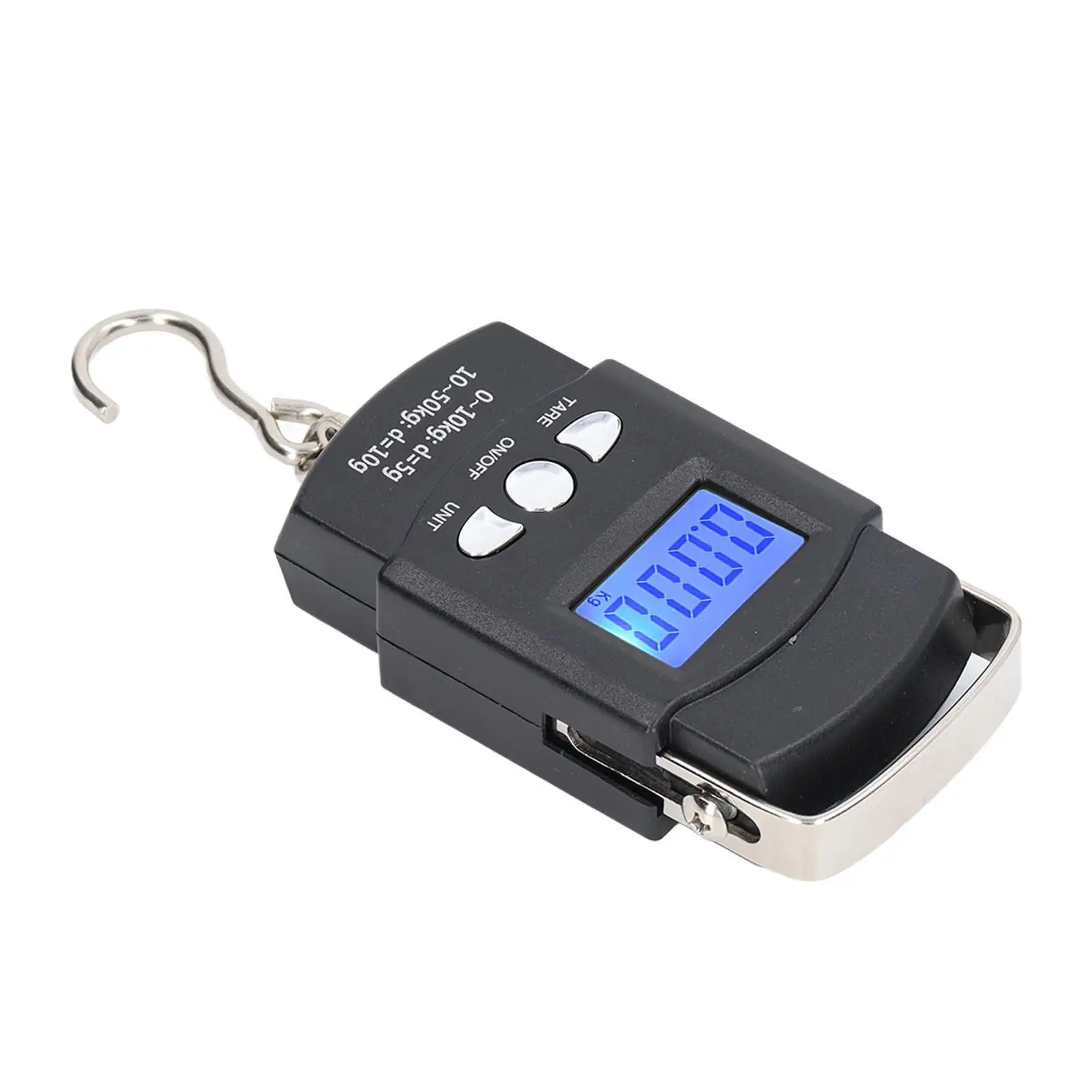 LCD Digital Hook Scale 50kg with 1m Tape Measure-Portable Fishing Tool for Easy Weighing & Measuring