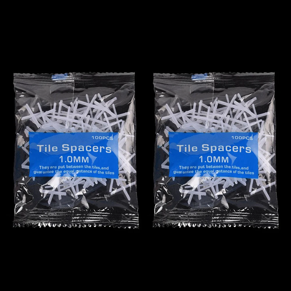 200pcs 1/1.5/2/2.5/3mm Cross Ceramic Tile Leveling System Clips Tile Spacer Ceramic Floor Wall Laying Construction Tool