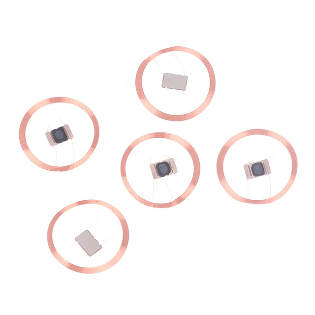 Brand New 5Pcs 21.6mm 13.56MHZ UID IC Card ID Rewritable Changeable Chip Keyfob RFID Self-adhesive coil 5