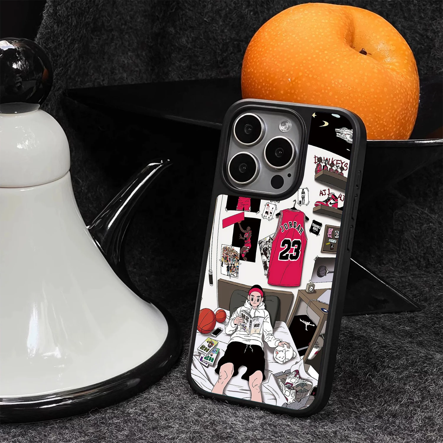 Luxury Anti-Drop Basketball Design Phone Case - Sports Wall Painting Style