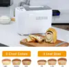 15-in-1 Breadmaker Dough Maker with Gluten Free Setting, 3 Loaf Sizes 3 Crust Colors, Nonstick Baking Pan, White 5