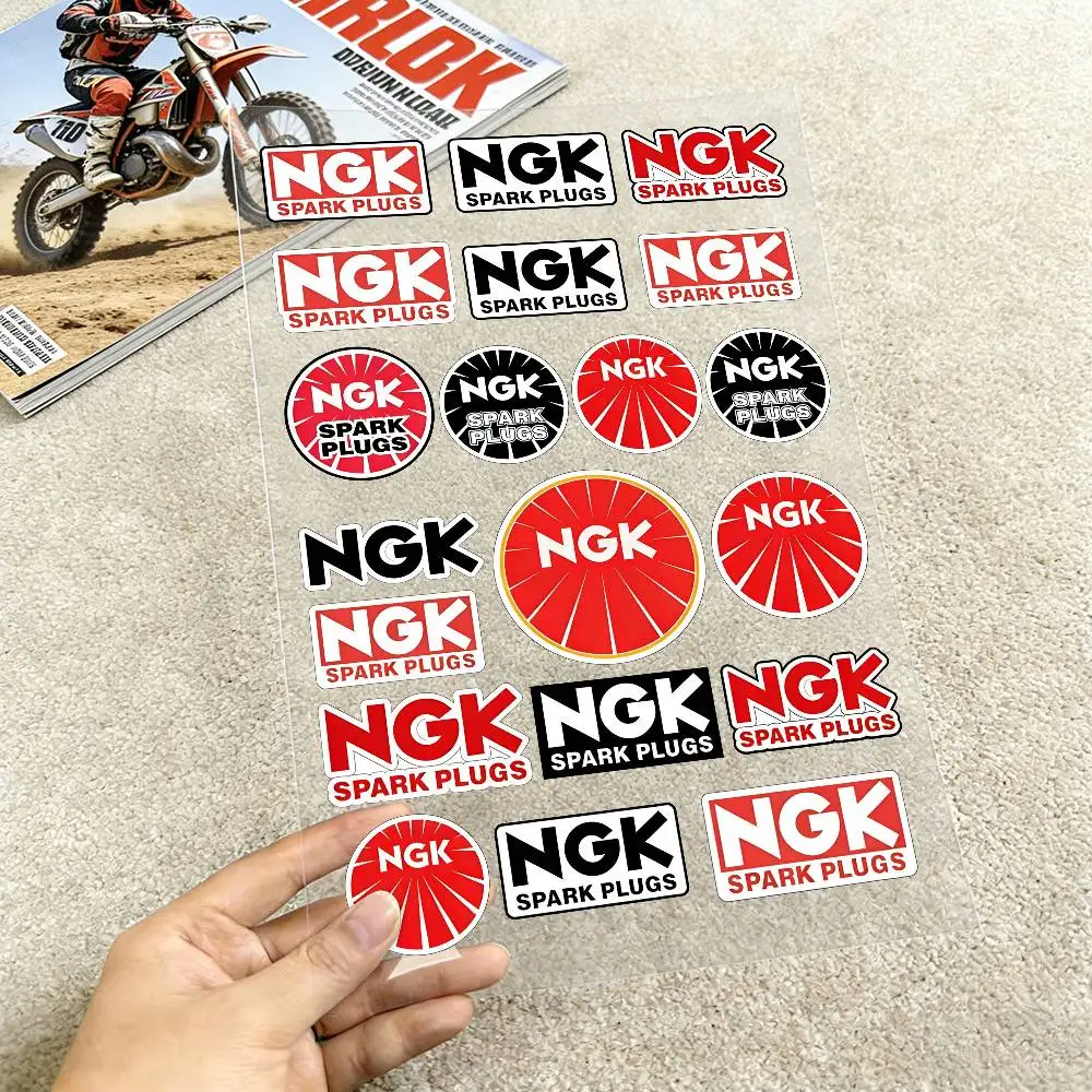 NGK 오토바이 반사 스티커 헬멧 스쿠터 연료 탱크 공구함 레이싱용 방수 데칼
