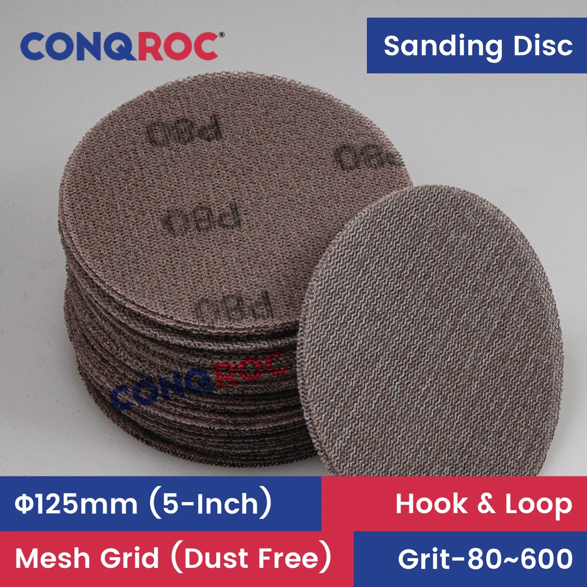 High Quality 6 Inch Mesh Sanding Discs Net Dust-Free Hook Loop Abrasive Net Mesh Sandpaper OEM Supported