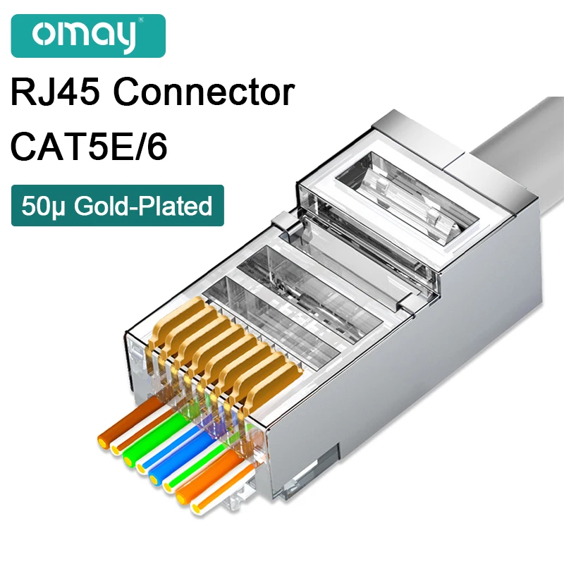 Conector/plug Modular Estándar Cat6 RJ45 (set De Dos Piezas), Conector