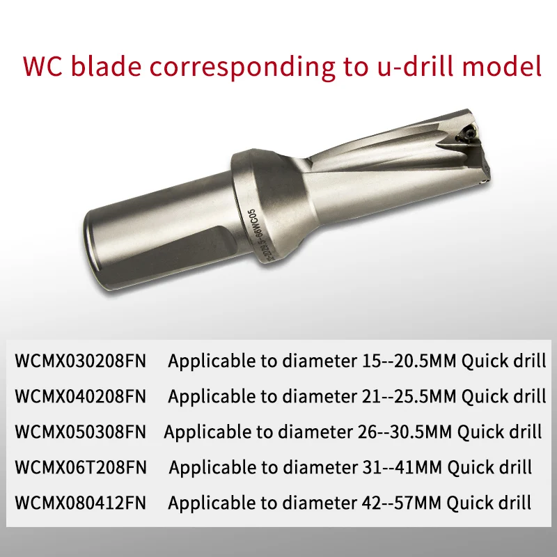 빠른 폭력적인 드릴 블레이드 WCMT CNC 공작 기계 밀링 도구 초경 인서트 스테인레스 스틸 스틸 공구 헤드 WCMX U 드릴 블레이드