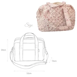 Embroidered Large Capacity Fashion Mommy Handbag - Multi-functional & Lightweight (343 floral)