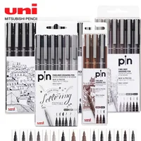 Uni PIN-200 Drawing Hook Pen Sketching Waterproof Needle Gel Pens 3/6/12pc Multiple Sizes of Pen Tips Hand-drawn Comic Design 1