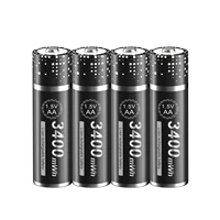 PALO 1.5V Constant Voltage AA Rechargeable Li-ion battery 3400mWh for remote control mouse small fan Electric toy + battery box 3