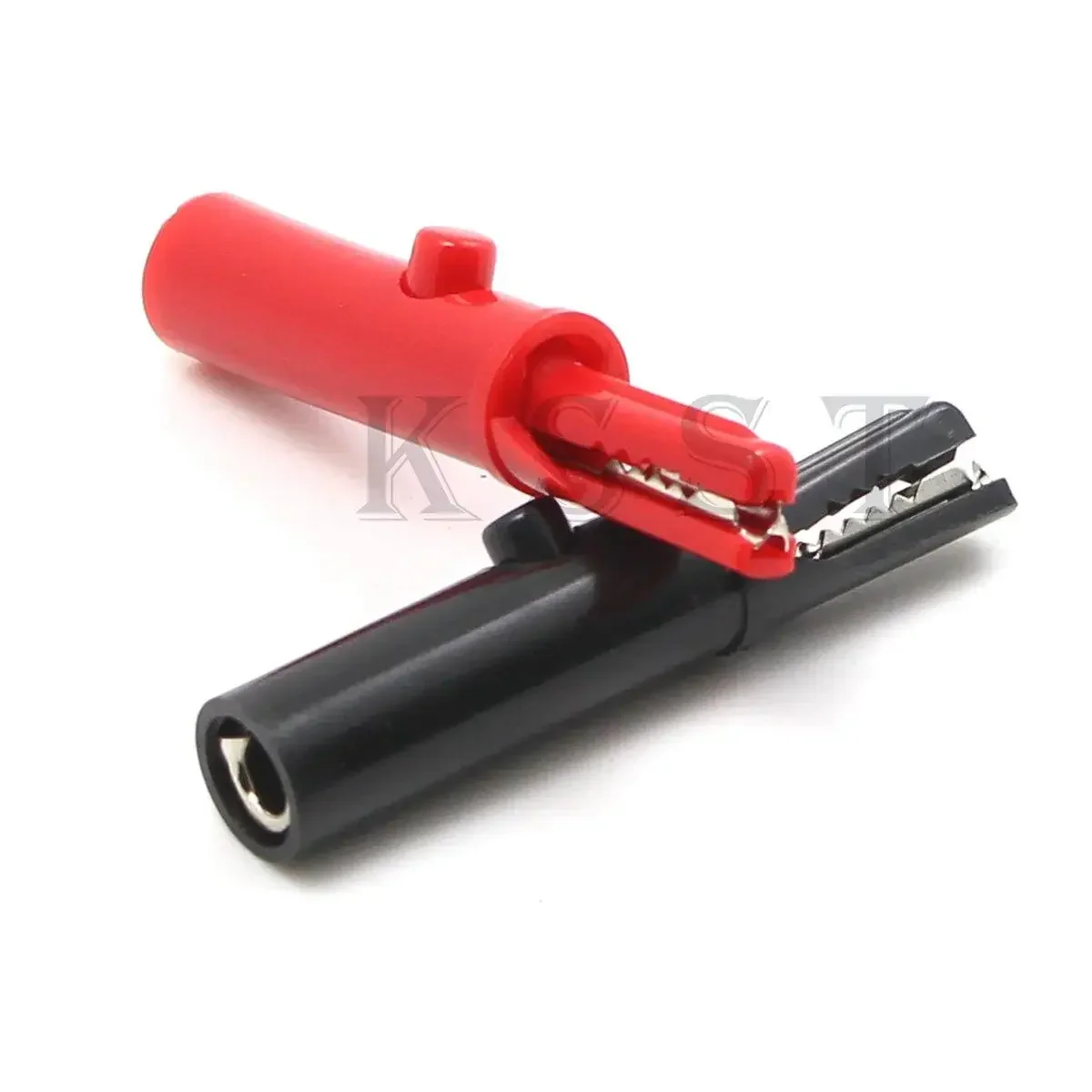10pcs Insulated Alligator Clip 4mm Socket Connection Electrical Push Button Crocodile Clip CL4210