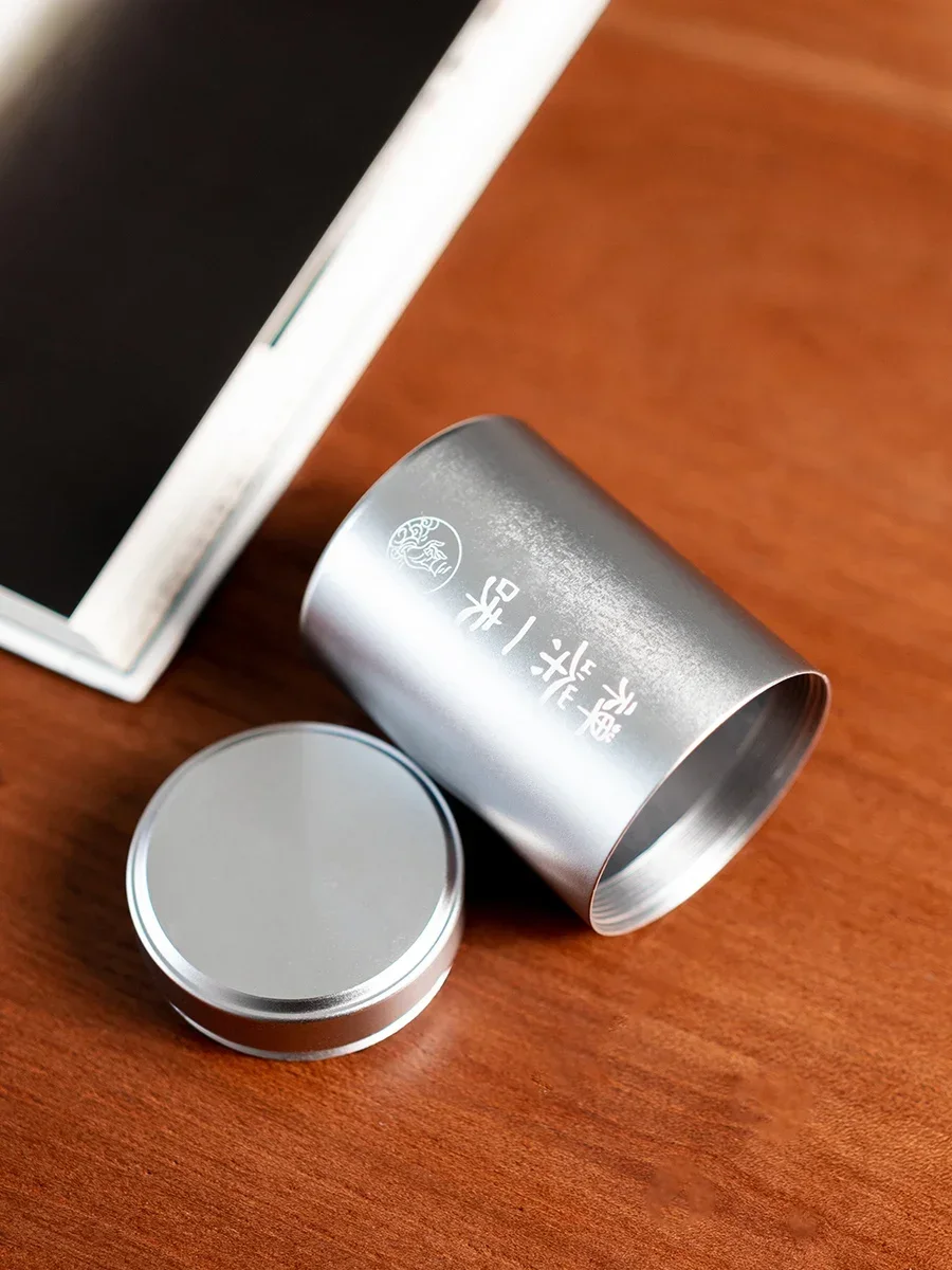 Aluminum alloy tea container portable white tea tin Portable seal can travel Chinese style Metal car box storage