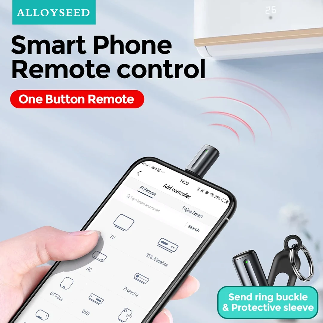 IR Appliances Wireless Infrared Remote Control Adapter Mobile Infrared phone Transmitter For IPhone/Type-C For iPhone / Samsung