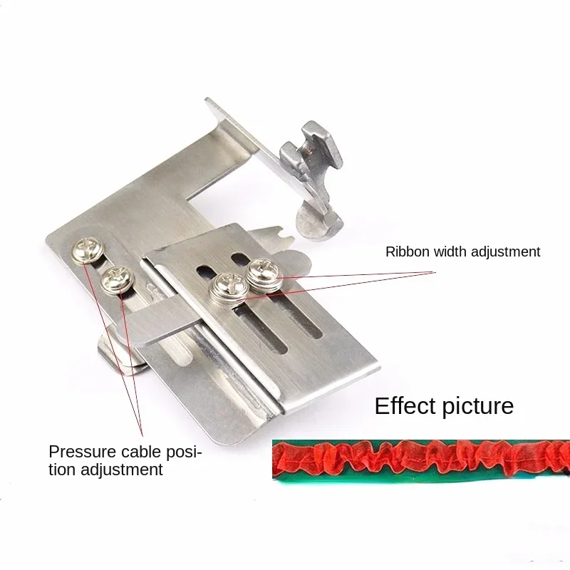 

Machine Flat Upper Folding Lower Layer Flat Wrinkle Device Skirt Lace Pleated Upper Lower Double Layer Adjustable Presser Foot