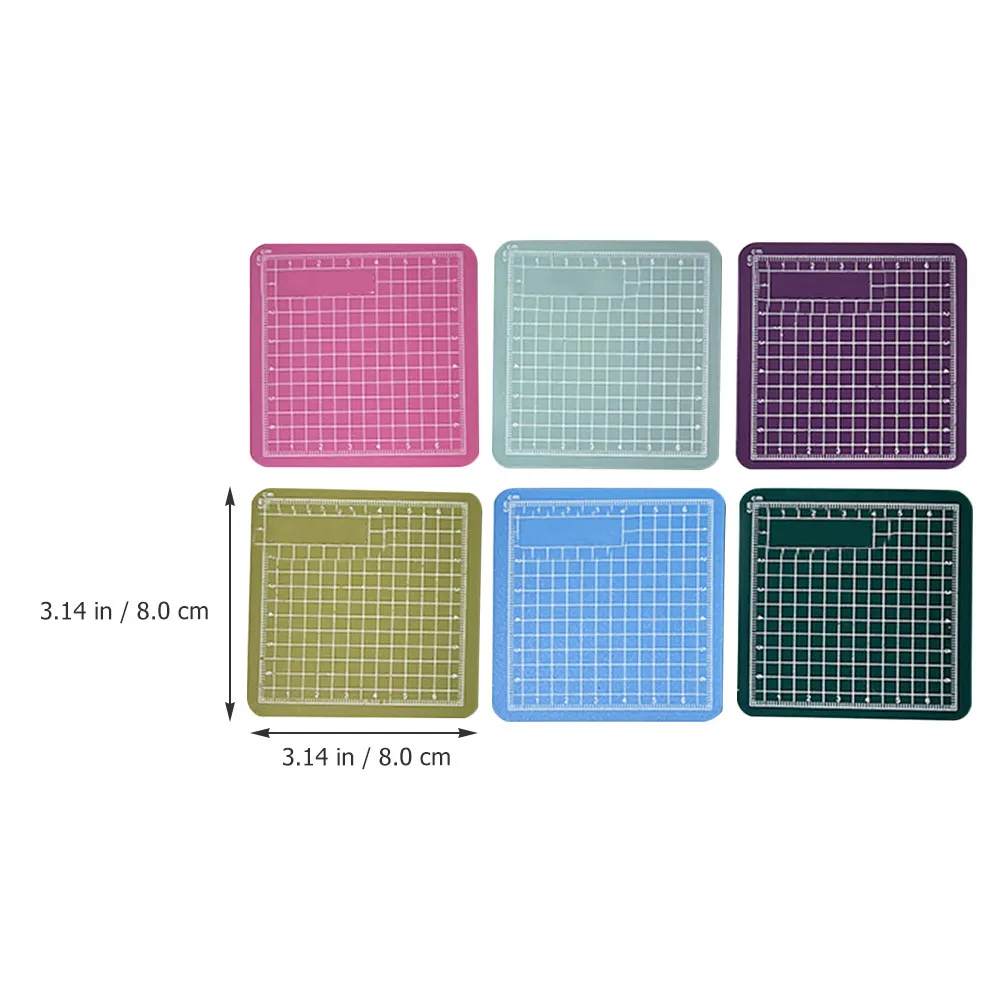 6개 PVC 커팅 매트 미니 조각 매트 양면 무광 공예 커팅 보드 DIY 프로젝트 패드 바느질 공예 매트