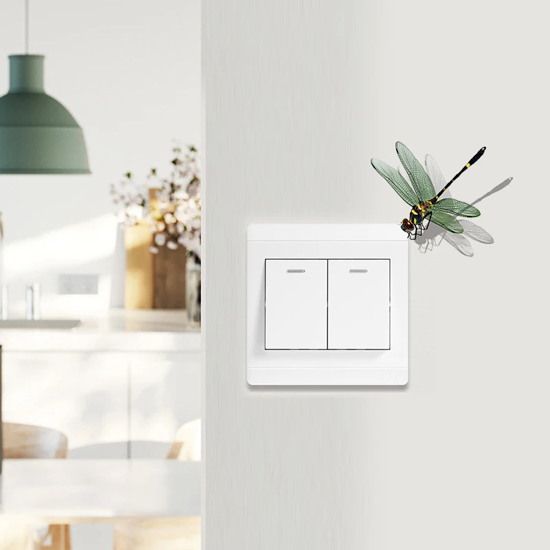 Realistic Insects Dragonfly Wall Sticker Bathroom Toilet Living Room Cabinet Refrigerator Home Decoration Decals Sticker wall stickers toilet stickers