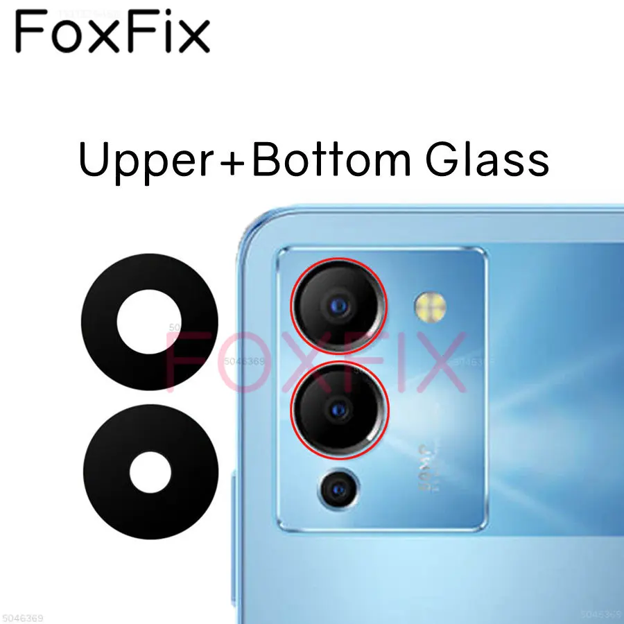 Lensa kaca kamera belakang Infinix Note 12 G96, dengan stiker