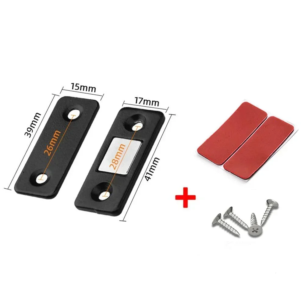 Magnetic Cabinet Catches 1-10PCS Magnetic Cabinet Catches Magnet Door Stops Hidden Door Closer Screw Closet Cupboard Furniture DIY Fitting