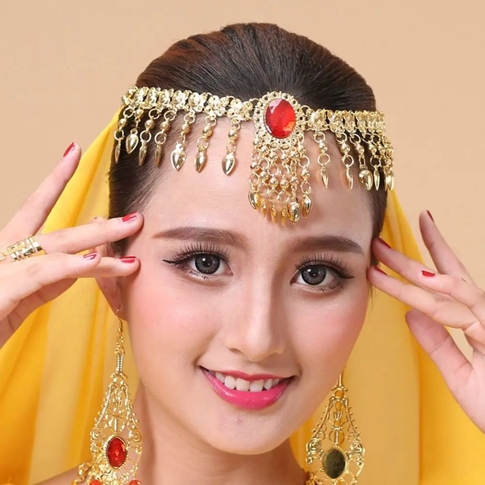 

Necklace Bracelet Bead Indian Dance Bohemian Head Accessories Performance Accessories Diamond Hairband Belly Dance Costumes