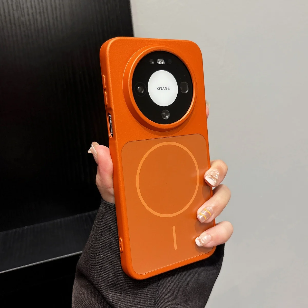 AG Frosted MagSafe Magnetic Phone Case – Shockproof Matte Back Cover with Wireless Charging Capability
