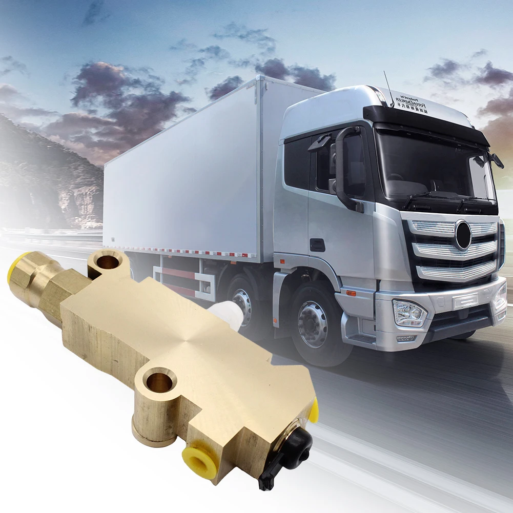 PV4 Disc/Disc Combination Proportioning Valve Brass Brake Combination Proportioning Valve for 4 Wheel Disc Brakes Trucks