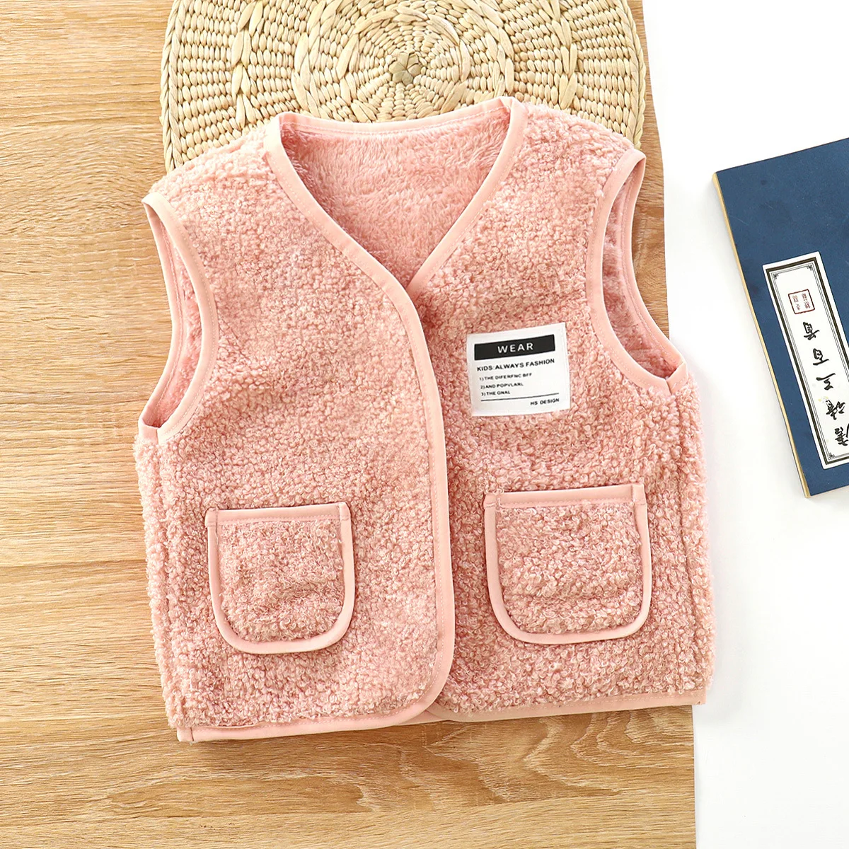 Spring Fall Baby 1-6Y Girl Boy Waistcoat Children's Vest Cardigan Cotton Infant Vests Clothes Colete Clothing Pink Grey White