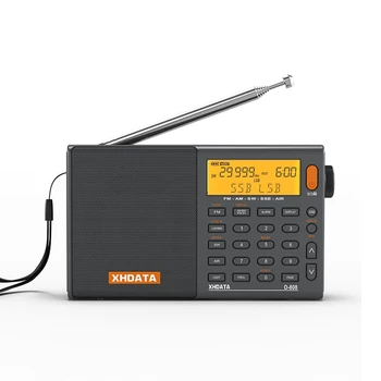 XHDATA SIHUADON D-808 휴대용 라디오 AM, FM 스테레오, SW, MW, LW SSB AIR RDS 디지털 라디오 스피커, LCD 디스플레이 알람 시계 라디오