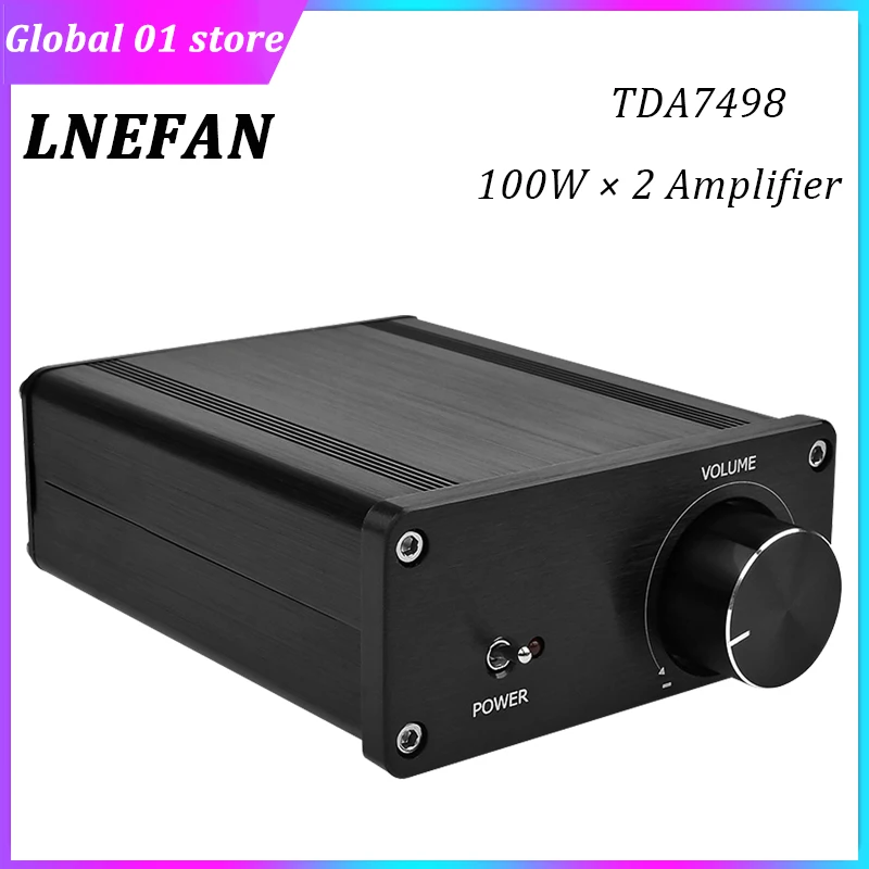 

Усилитель звука LNEFAN TDA7498 2,0, 100 Вт * 2 класса D, Hi-Fi усилитель мощности, вход RCA, высокомощный мини-усилитель для пассивных динамиков