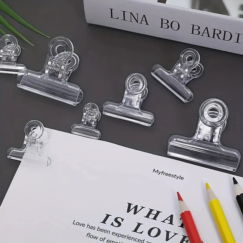 Paper Clip Dovetail Clip 10pcs Simple Transparent Long Tail Clip Multifunctional Student Stationery Dovetail Clip Office Supplies Banknote Paperclip