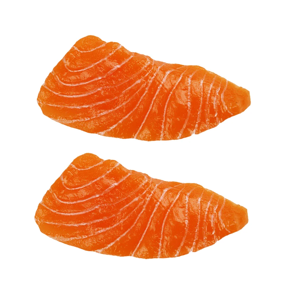 Salmon Fake Meat Model Artificial Display Decor Props Prop Models Toy Simulation Play Sushi Realistic Simulated Lifelike Kitchen artificial burger model