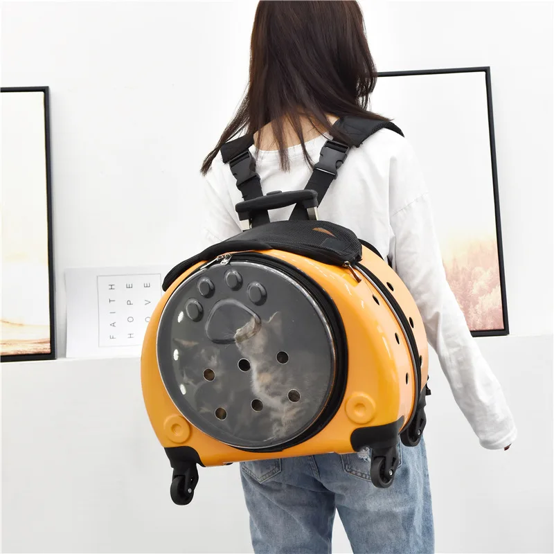 New trolley cat bag out and about portable capsule schoolbag pet backpack out door trolley case handheld pet supplies