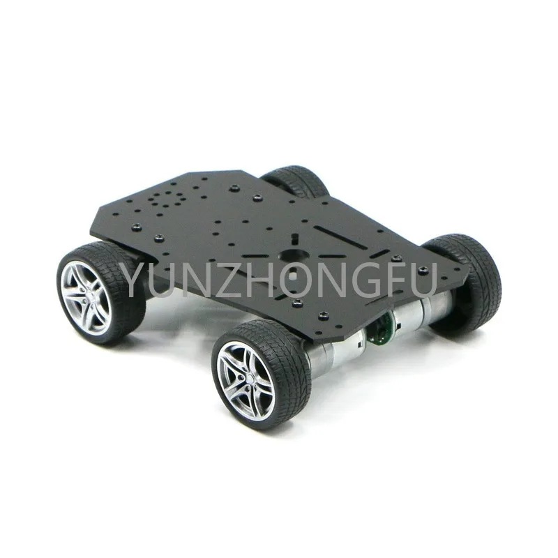 

R1 series Mini intelligent car chassis, four-wheel drive DC deceleration motor, four-wheel width less than 15CM electric vehicle