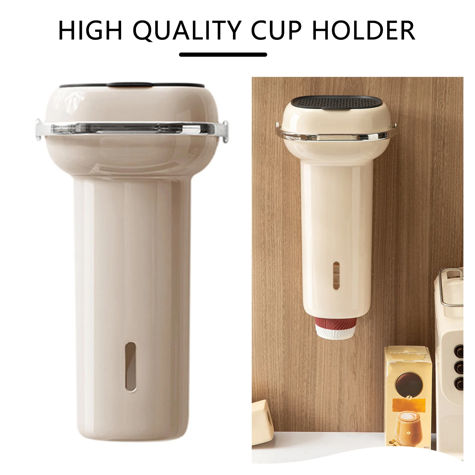 Wall Mounted Automatic Cup Storage Rack Paper Cups Dispenser Disposable Pull Type Plastic Cup Holder Dust-proof Cups Container
