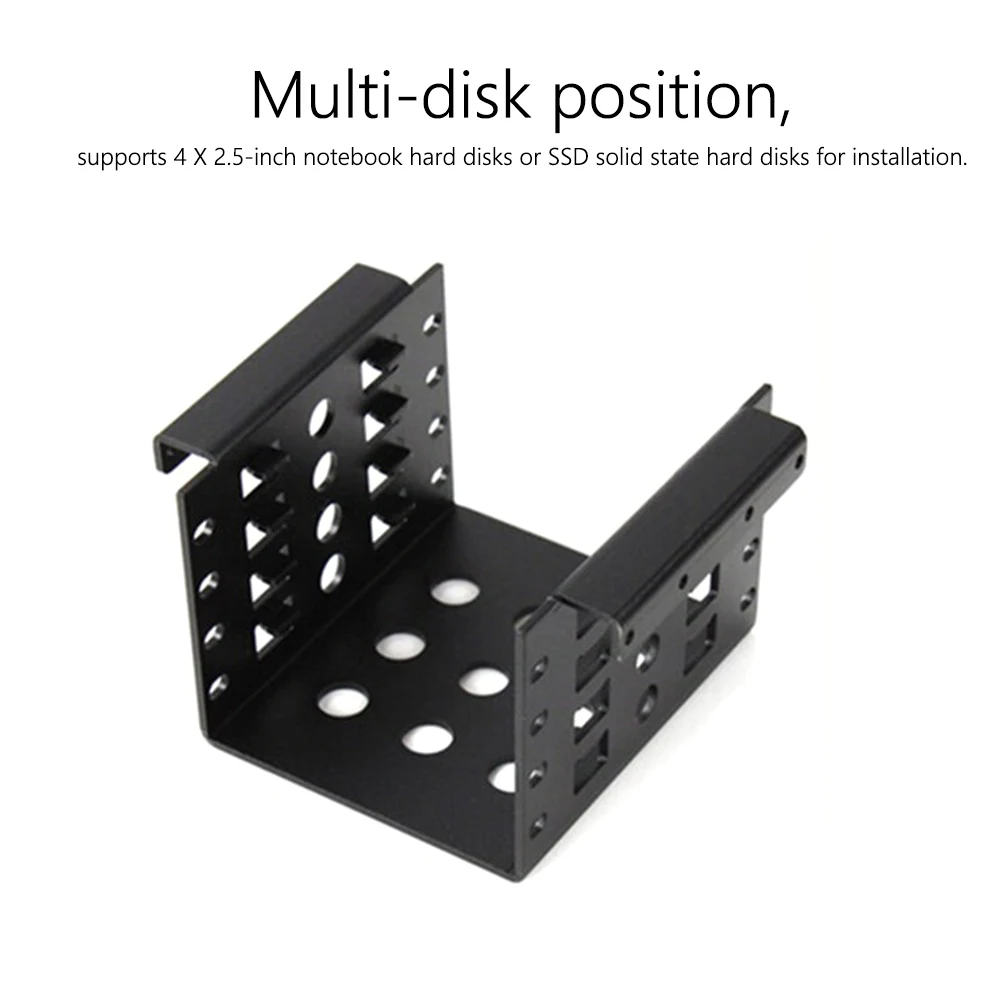 4 Bay 2.5 inch to 3.5 inch Drive SSD Adapter Bracket SSD Hard Drive Caddy Chassis Internal Mounting Holder