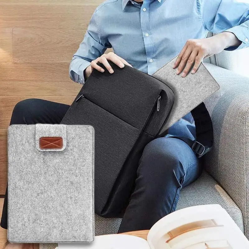 For IPad Pro Laptop Sleeve Bag Soft Felt Portable Laptop Pouch Envelope Design Laptop Sleeves Protection For Daily Use Commuting