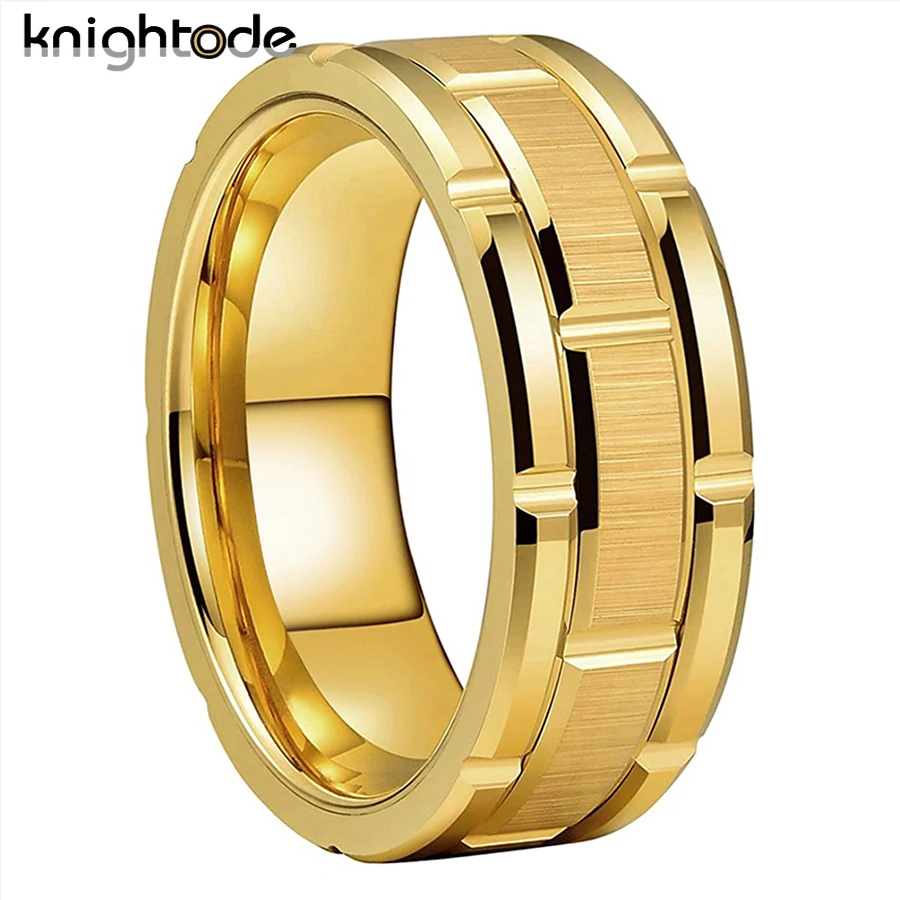 

3 Colors Choose Tungsten Carbide Combination Ring Mens Womens Wedding Band Polished Brushed Comfort Fit