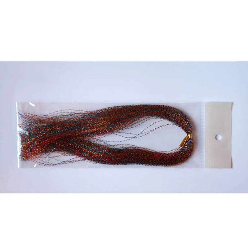 Crystal Shining String Hook Lure Assist Fly Fishing Tool Luminous Silk Twisted Strand String Tying Lure Flies Accessories 1pc
