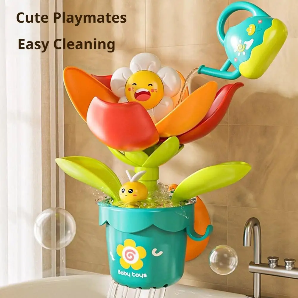 Giocattoli da Bagno a Forma di Fiore per Bambini, Giochi d'Acqua per il Bagnetto, Divertente Girasole da Bagno con Bollitore, Giocattolo per il Bagnetto dei Bambini
